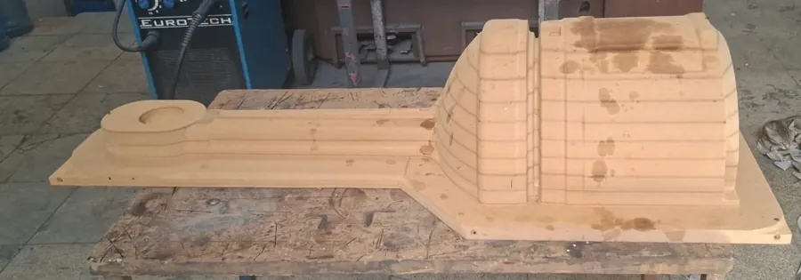 Wooden pattern — machined body and surface geometry
