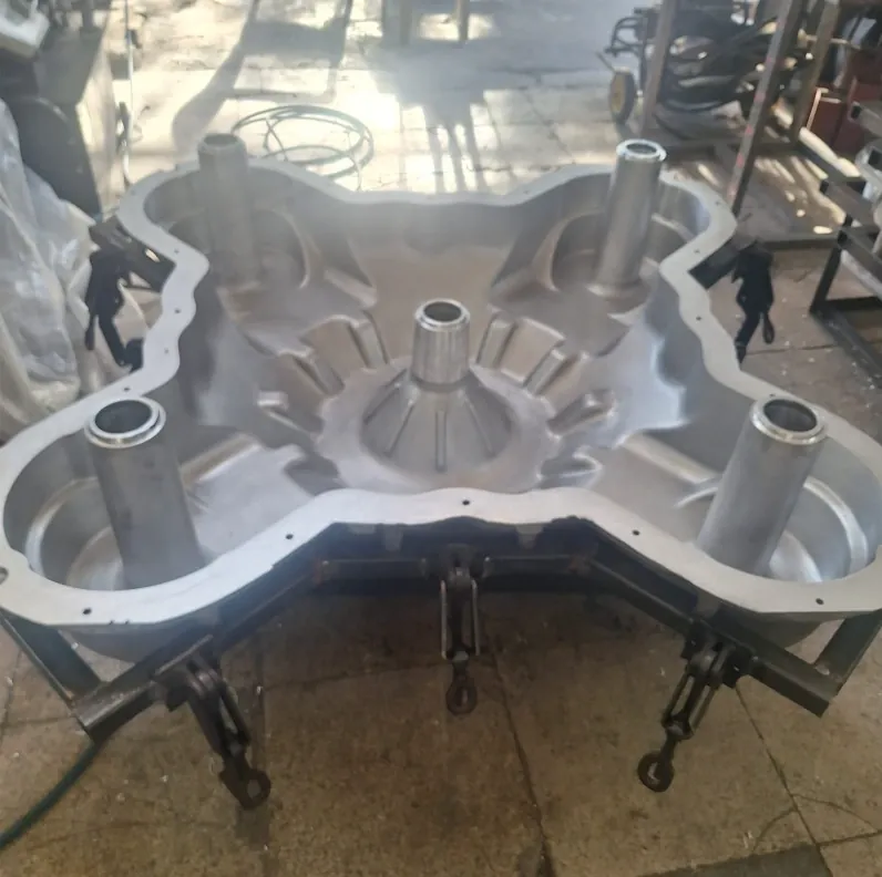 Aluminum mold interior — actual workshop photograph