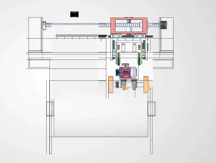 Cylinder grinding machine — CAD motion simulation
