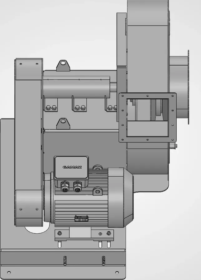 Centrifugal fan design — front view
