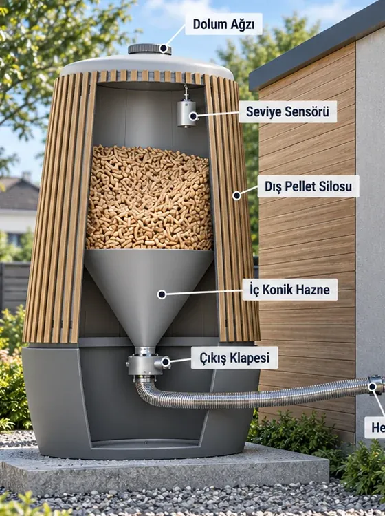3,000 L Plastic Tank · Pellet Silo Concept
